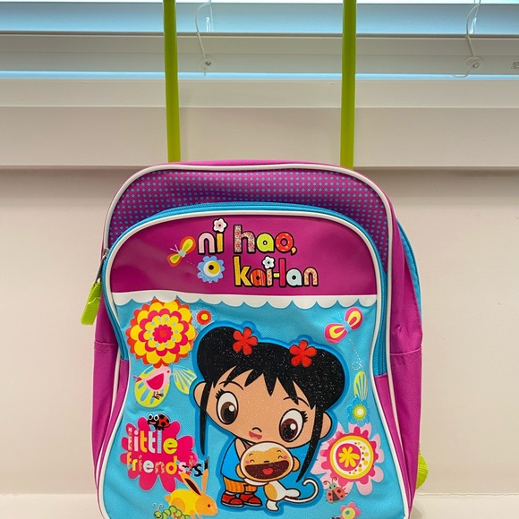 Ni Hao Kai Lan Kids Luggage Backpack with Wheels - Picture 6 of 6